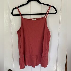 NWT! Jcrew Nantucket red peplum tank